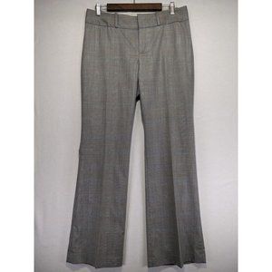Banana Republic Slack Pants Womens Size 10 Jackson Fit Stretch Plaid Career Grey